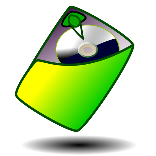 Tekening van groene HDD mount teken