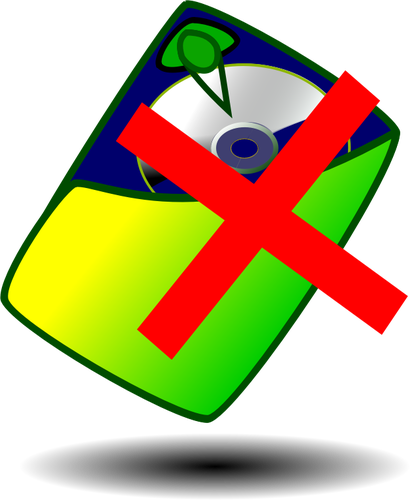 Ritning av gröna HDD tecken