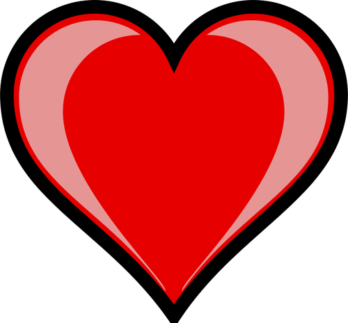 Illustrazione vettoriale di cuore rosso