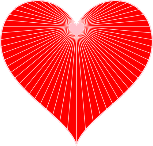 Herz-Zeichenfolge-Kunst-Vektor-Bild