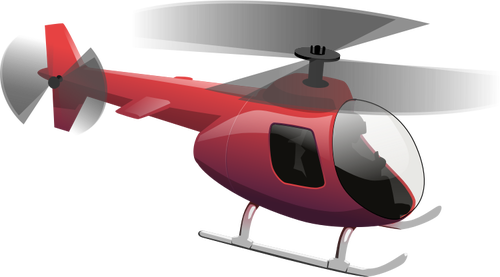 Röd helikopter vektorritning