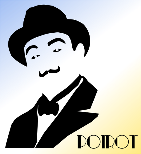 Vektorbild av porträtt av Hercule Poirot