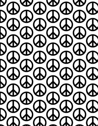 Peace sign seamless pattern