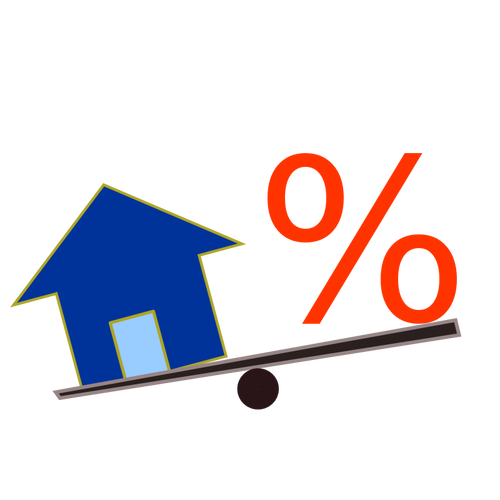 Gráficos de vetor de empréstimo à habitação