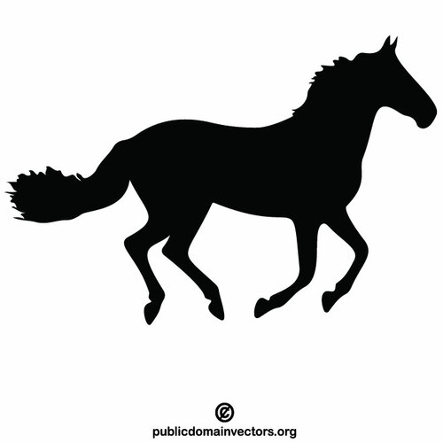 Silhouette d’un cheval