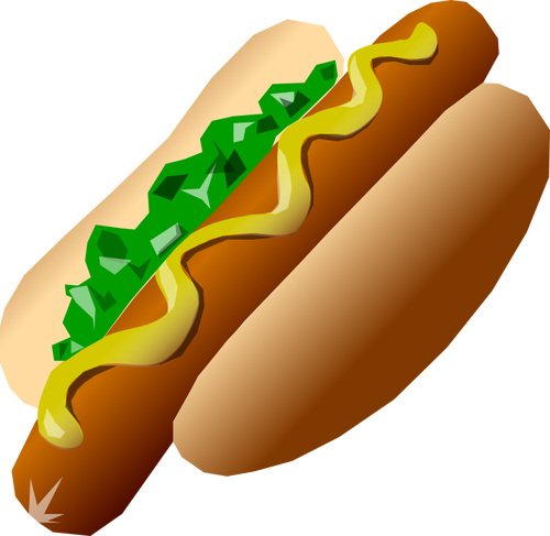 Bild von einen Hot Dog mit Senf serviert
