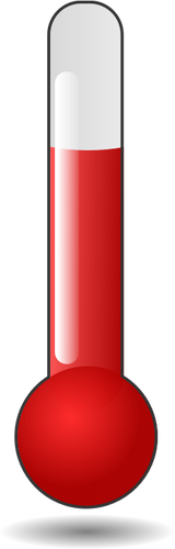 Termometru tub roşu vector grafic