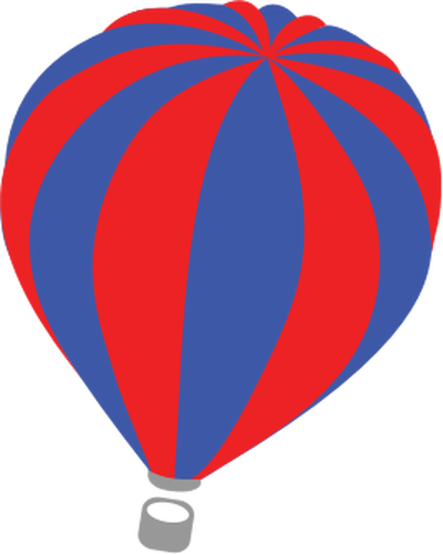 Vektorový obrázek červené a modré balónu