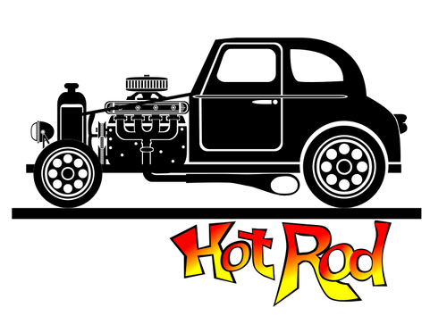 Hot rod auto vector de la imagen