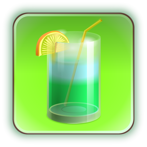 Vector graphics of cocktail in glass