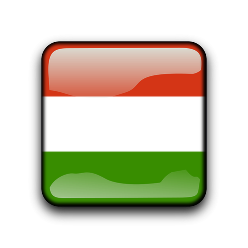 Maďarsko vektor vlajka tlačítko