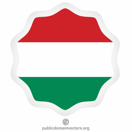 Ungerska flaggan klistermärke