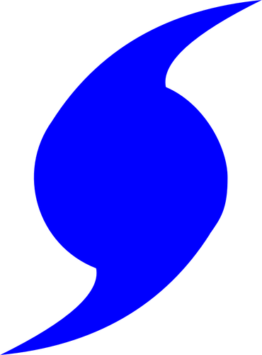 青いハリケーン アイコンのベクトル画像