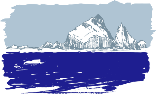 Isberget vektor skiss