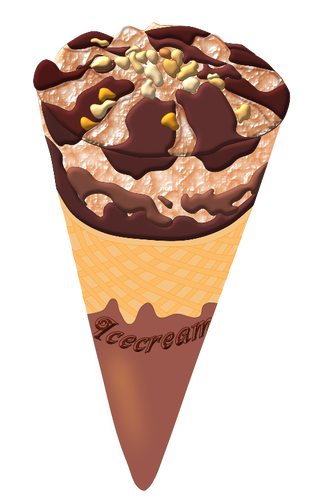 초콜릿 아이스크림 벡터 그래픽