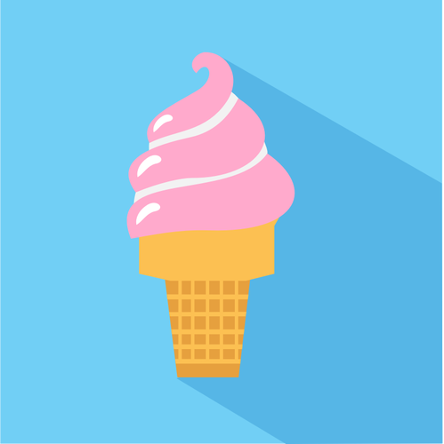 Icono de color de rosa helado