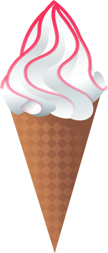 Clipart vetorial de sorvete em um cone