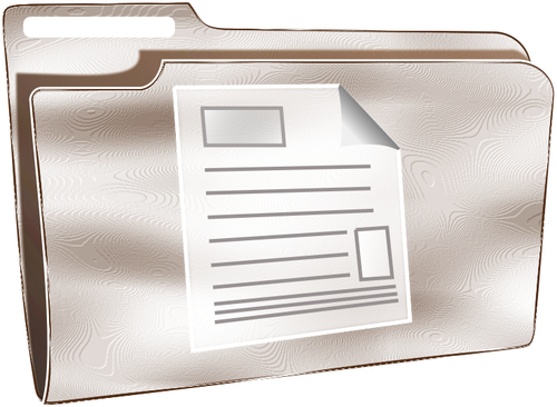 Vector ilustrare de plastic folder cu documentul pictograma