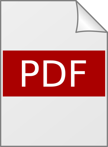 光沢のある PDF アイコン ベクトル描画