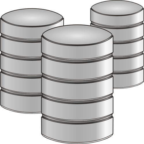 Dreipunkt-Datenbank-Vektor-Symbol