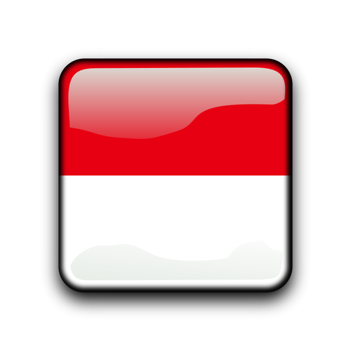 Botão de bandeira Indonésia vector