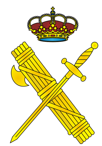 Spansk Guardia Civil emblem vektor bilder