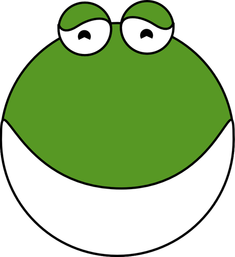 צפרדע חמוד הפנים בתמונה וקטורית