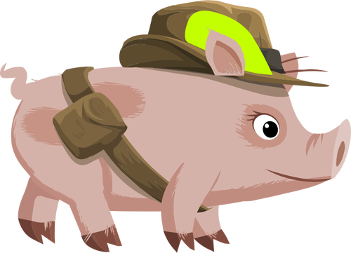 NPC desenho vetorial de porco