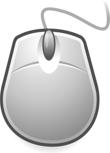 Vector graphics of egg shaped computer mouse