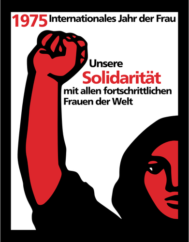 Vektorigrafiikka bannerista naistenpäiväksi saksaksi