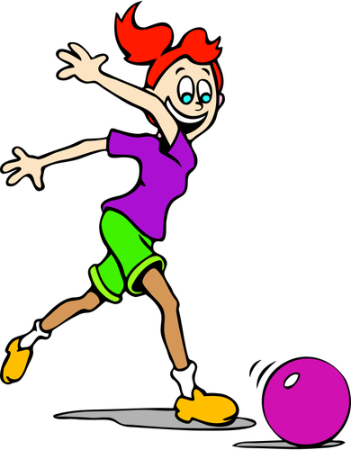 Cartoon vector graphics of girl