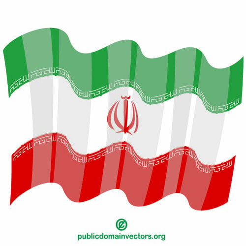 Schwenkende Flagge des Iran
