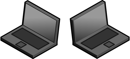 Dos ordenadores portátiles vector de la imagen
