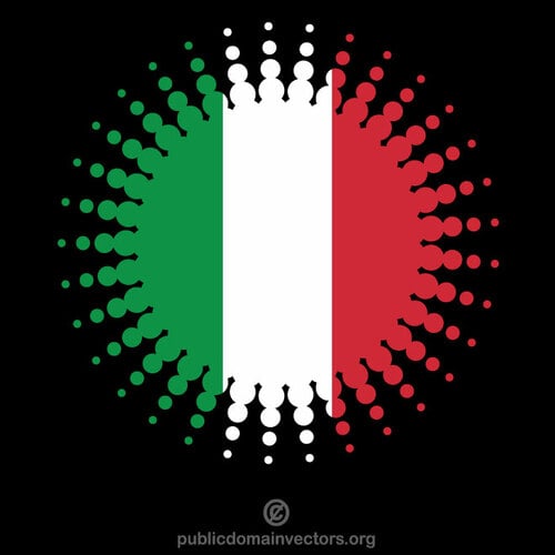 Italiensk flagg halv tons design