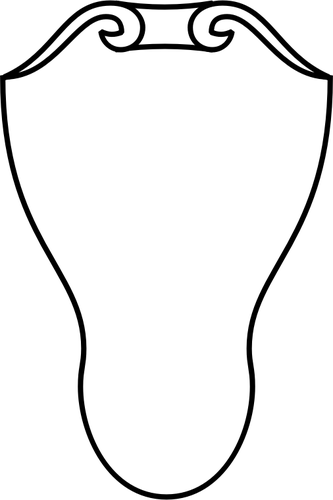 Imagem de contorno vetorial de um escudo