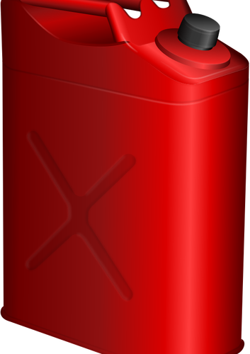 Vector de desen de benzină roşu recipient