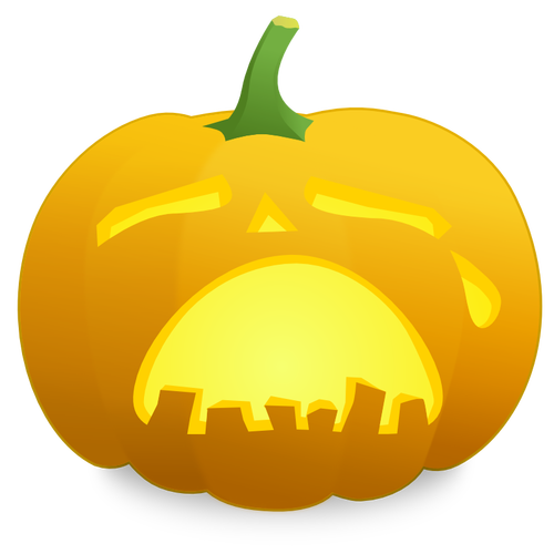 Crying pumpkin vector drawing