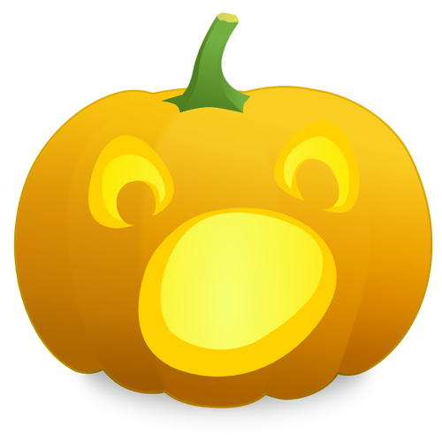 Shocked pumpkin vector illustration
