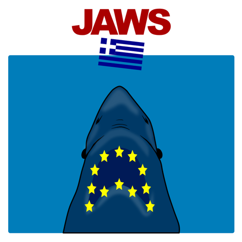 Griechenland in die Kiefer der Europäischen Union