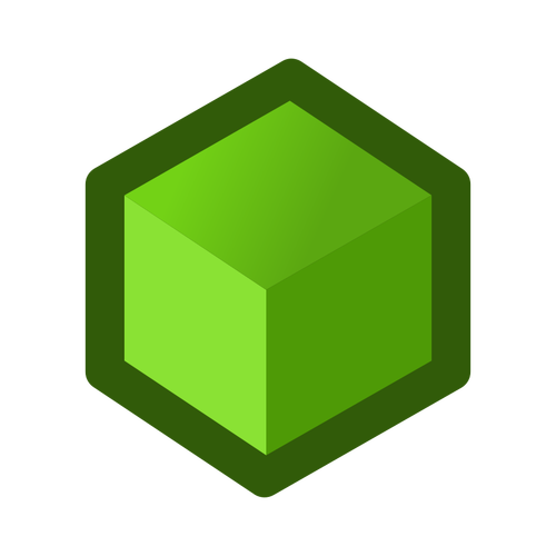 Grüne Würfel-symbol