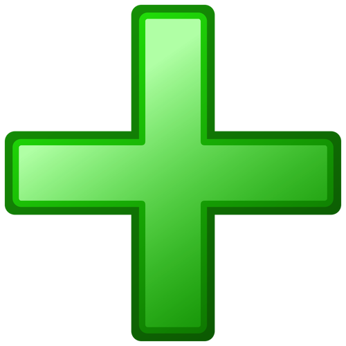 Green cross vektorbild