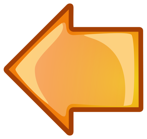 Oranžová šipka směřující doleva vektorový obrázek
