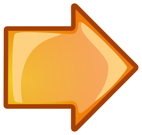 Illustrazione vettoriale giusta di freccia arancia