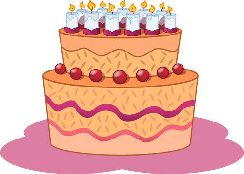 Aniversário bolo clip arte imagem vector