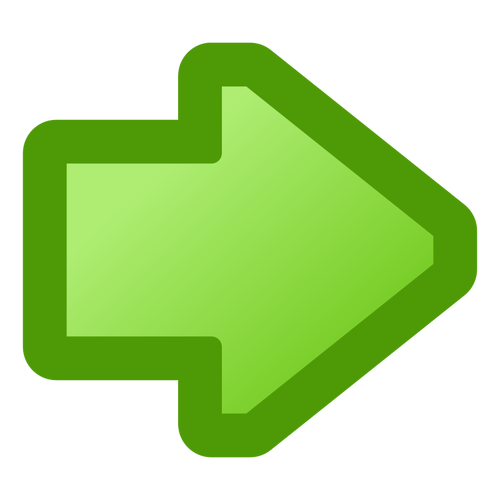 Groene pijl rechts vectorillustratie