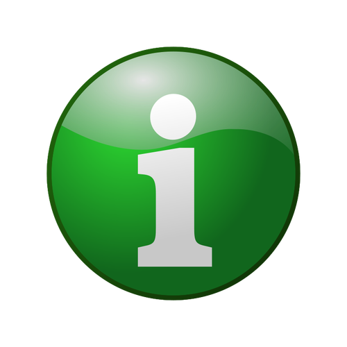 Icône de vecteur vert information