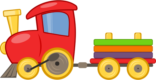 Ilustración de vector de juguete de locomotora