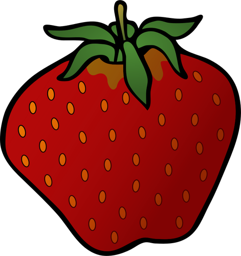 Vector de la imagen de fresa madura