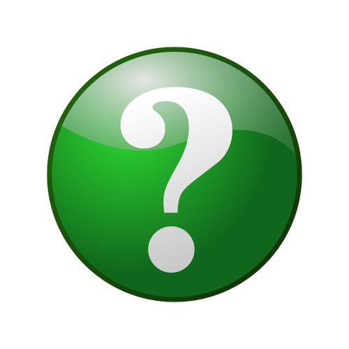 Green question mark sign vector image
