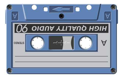 Ilustración de vector de cassette de audio